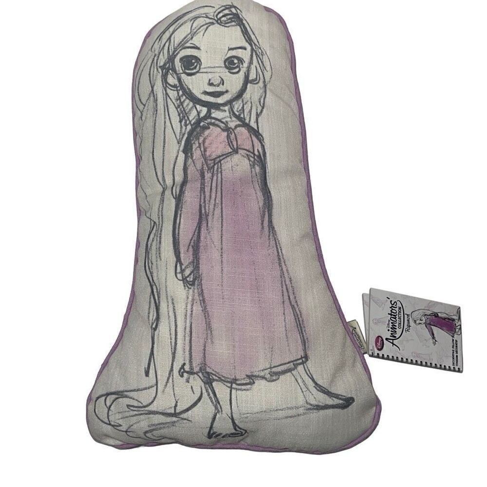 Disney Animators’ Collection Rapunzel Decorative Pillow Lavender Purple NEW